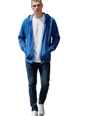 Original Penguin wear zip up jacket blue men fleece sports casual sweater Small